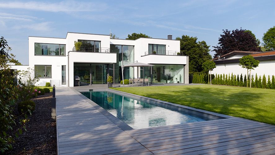 Pool-Garten – Abendstimmung